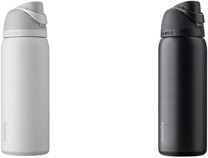 Botellas de agua aisladas de acero inoxidable con pajita para depor...