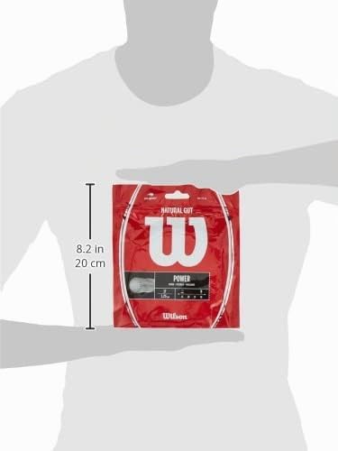 WILSON Natural Gut - Juego de cuerdas de tenis, color blanco