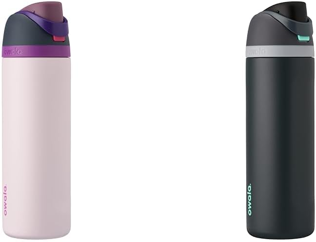 Owala FreeSip - Botellas de agua aisladas de acero inoxidable de 40...