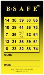 B-Safe - Tarjetas de bingo de seguridad, paquete de 600 | Juego de...