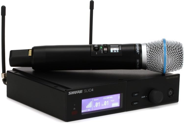 Shure Sistema de micrófono inalámbrico digital SLXD24\/B87A, incluy...