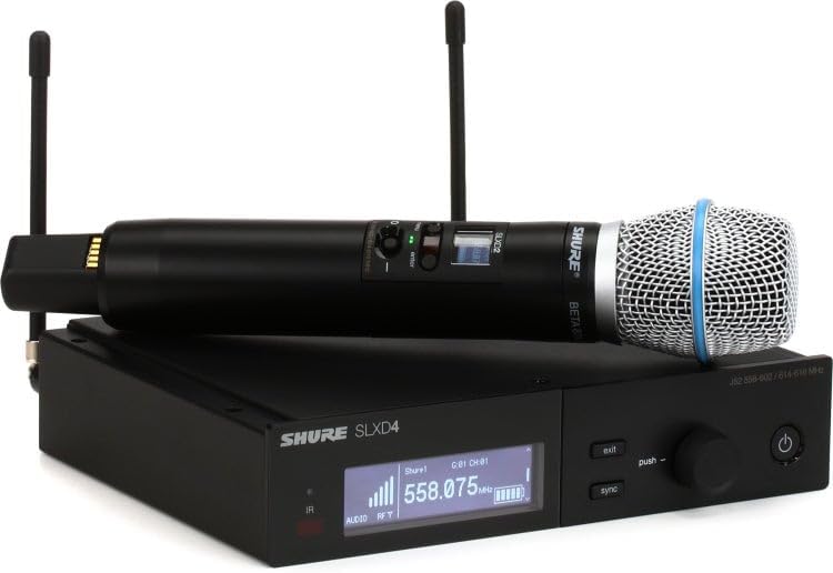 Shure Sistema de micrófono inalámbrico digital SLXD24\/B87A, incluy...