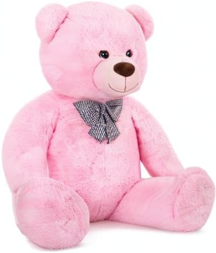 MaoGoLan Oso de peluche gigante rosa de 5 pies, suave cara sonrient...