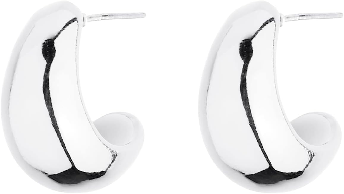 6 pares de aretes de aro chapados en oro de 14 quilates para mujer,...