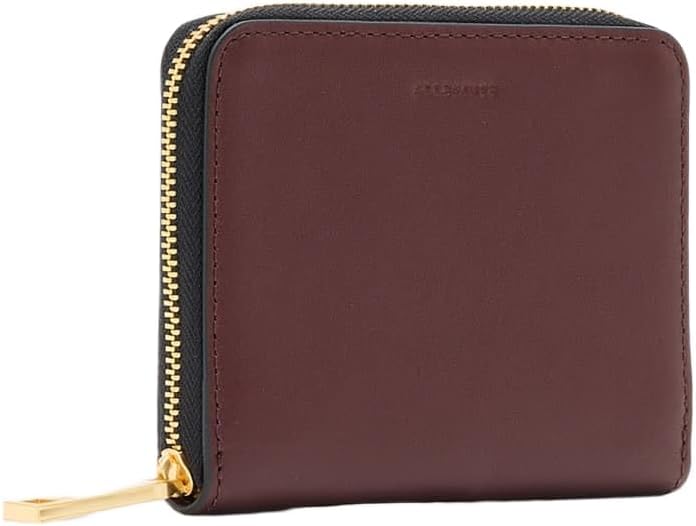 AllSaints Cartera con cremallera hexagonal Lena, Rojo oscuro