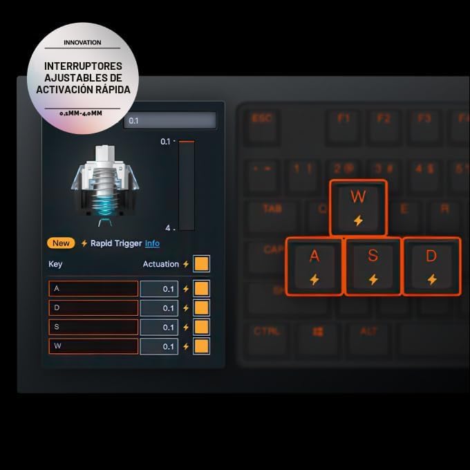 SteelSeries Apex Pro Mini Gen 3 OmniPoint 3.0 Interruptores HiperMa...