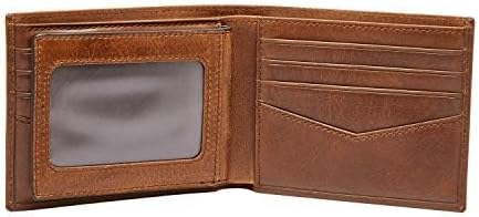 Fossil Ryan - Cartera de piel con bloqueo RFID y tarjetero extraíbl...