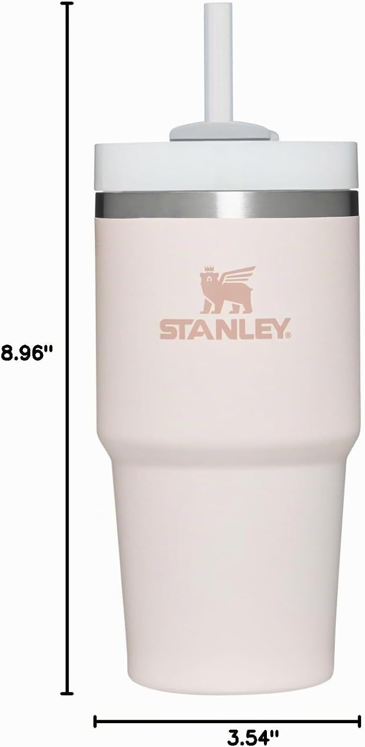 STANLEY The Quencher H2.0 FlowState - Vaso de cuarzo rosa de 20 onzas