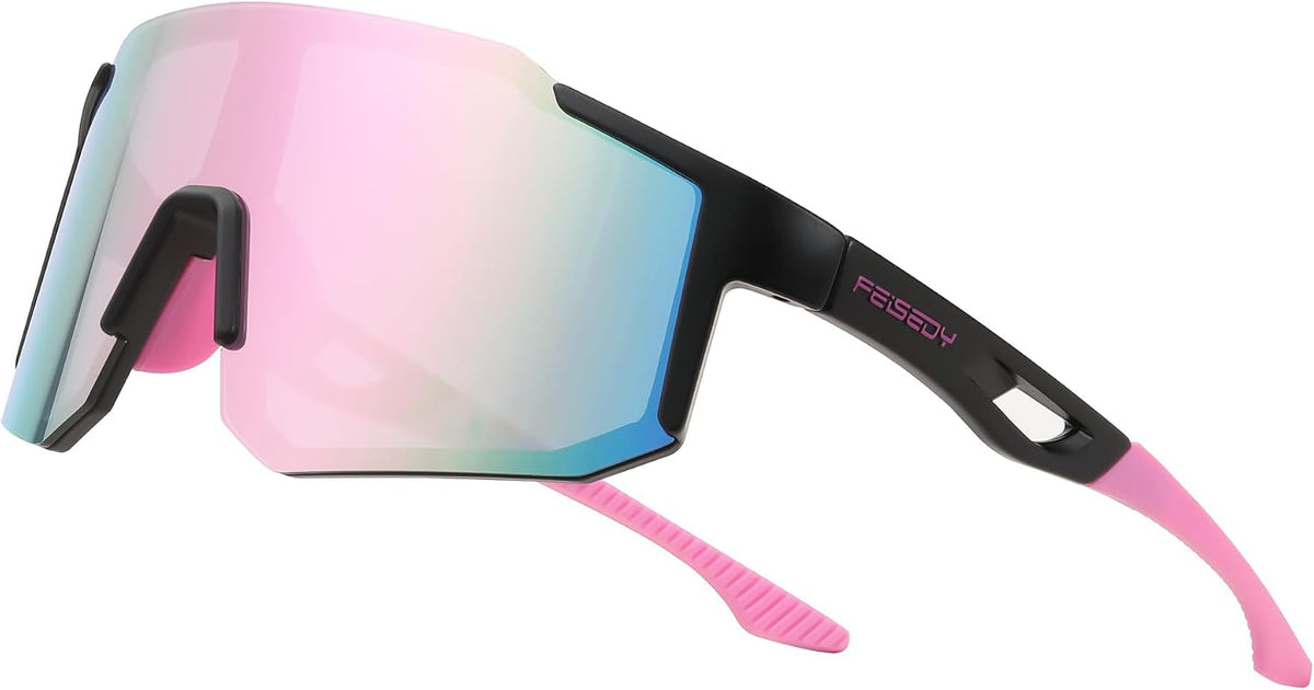 FEISEDY Gafas de sol deportivas para hombres, mujeres y adolescente...