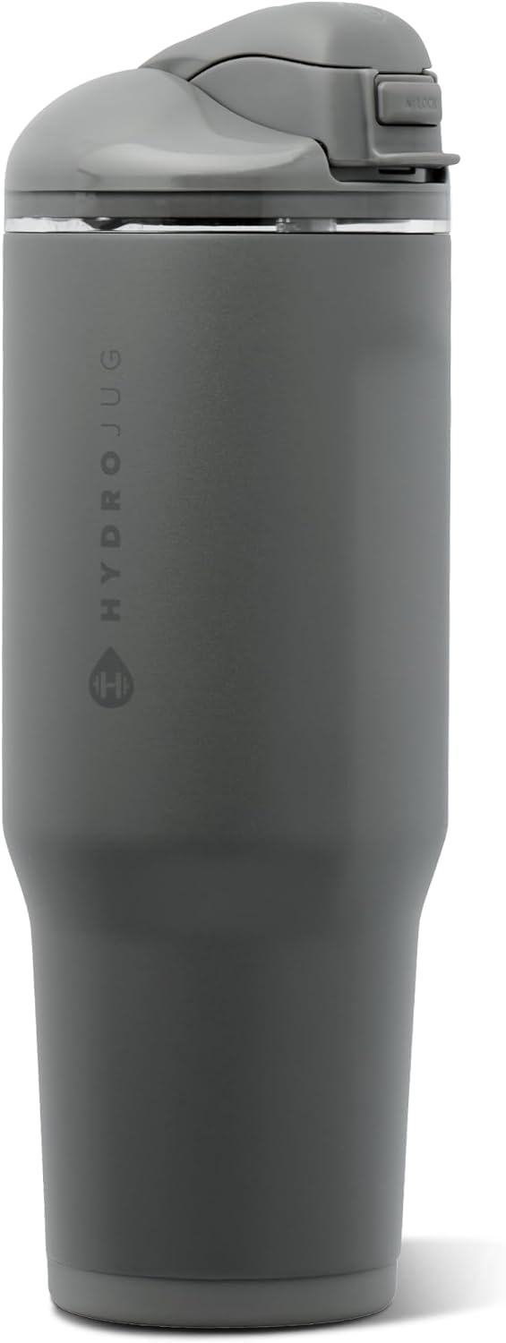 HydroJug Ease2o - Botella de agua con tapa para popote y bebida, ac...
