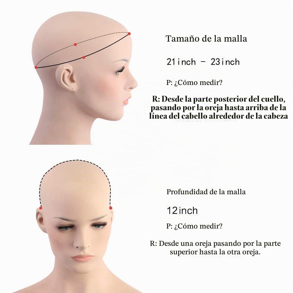 EMMOR Pelucas cortas de cabello humano gris plateado para mujer, me...
