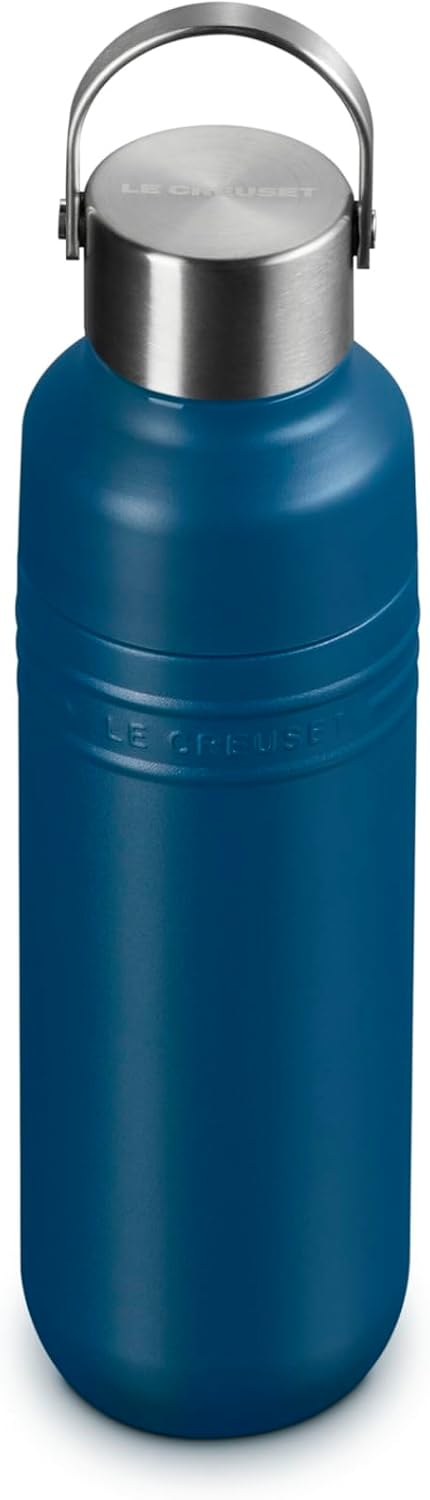 Le Creuset Botella de agua de acero inoxidable On The Go, 16 onzas....