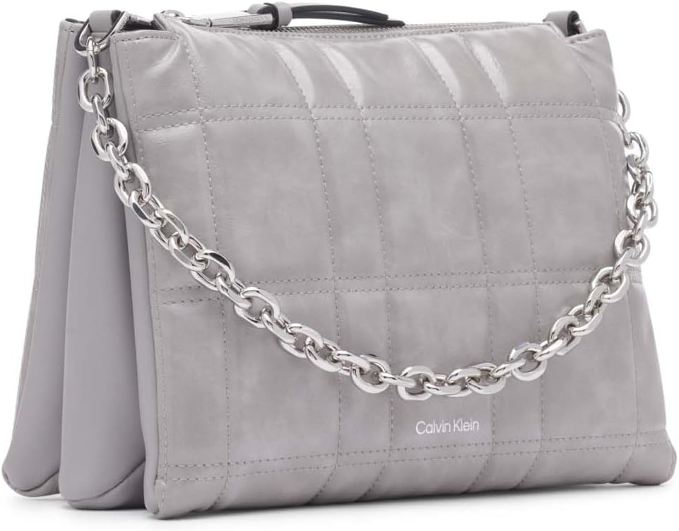 Calvin Klein Cadena cruzada con triple compartimento para lluvia