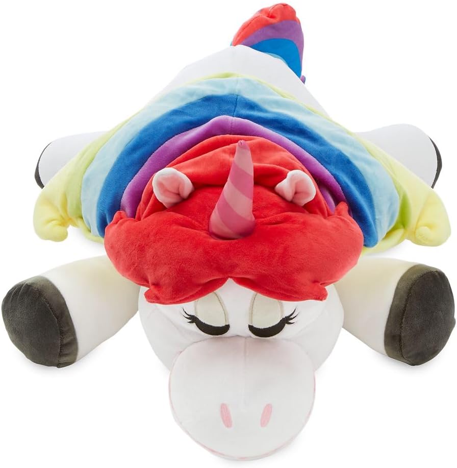 Disney Store Peluche oficial de Cuddleez, unicornio arcoíris, peluc...