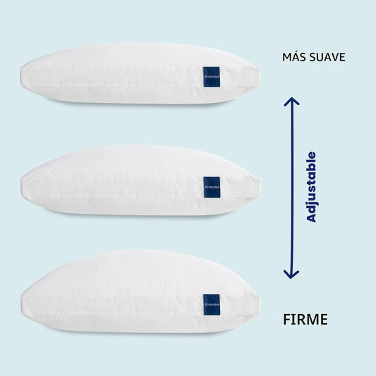 ACCURATEX Juego de 2 almohadas tamaño King, almohada híbrida de esp...
