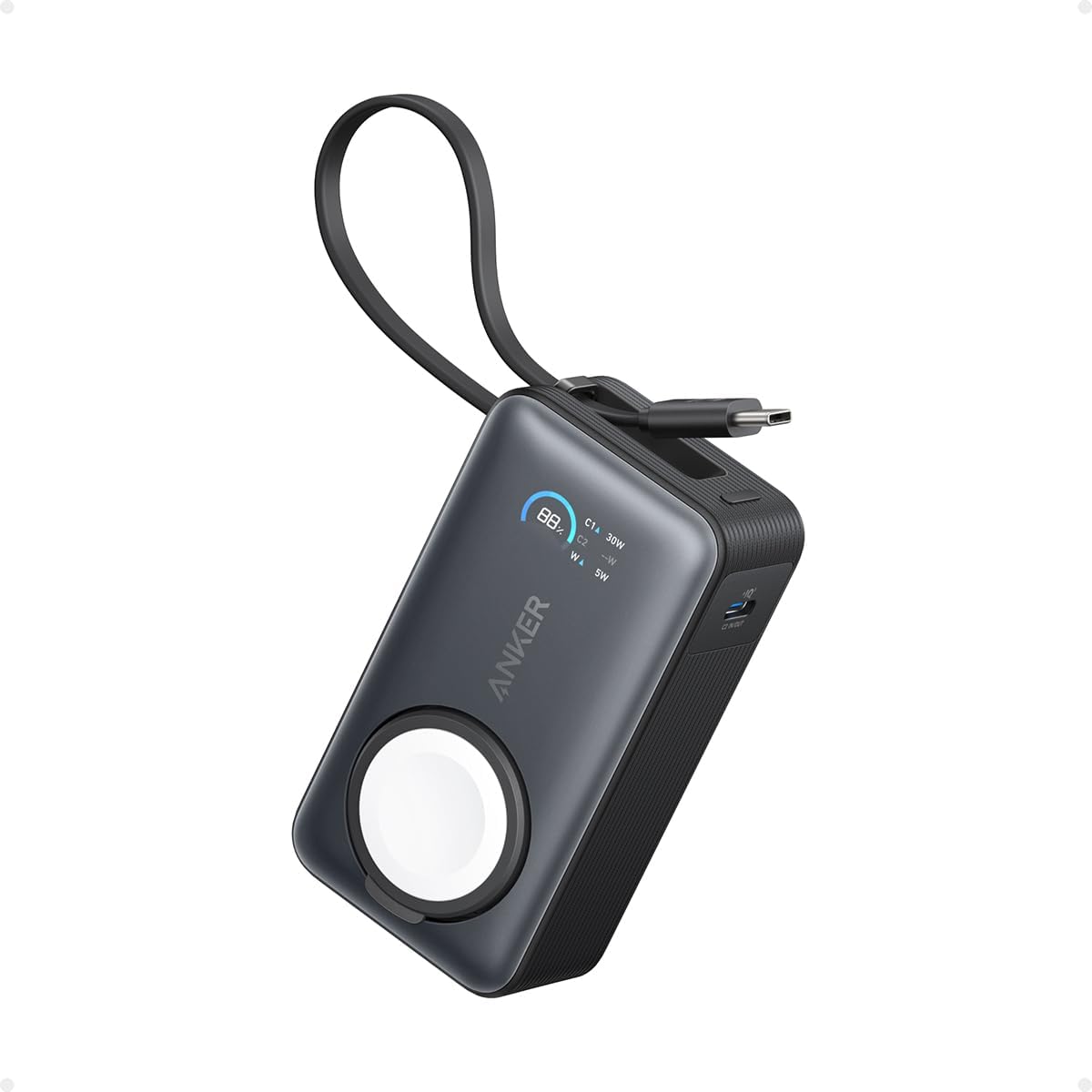 Anker MagGo Power Bank para Apple Watch, batería compacta de 10,000...