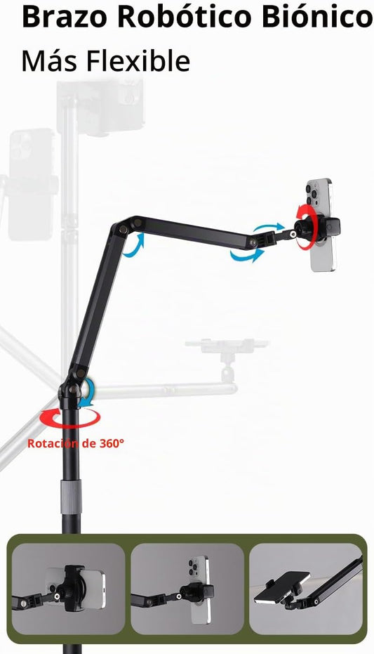 Soporte de teléfono Hocoder para piso para grabación, soporte de te...