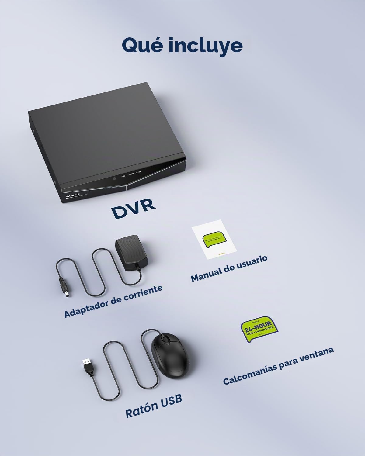 SANNCE Grabador DVR de 16 canales 1080P con función de alerta por c...