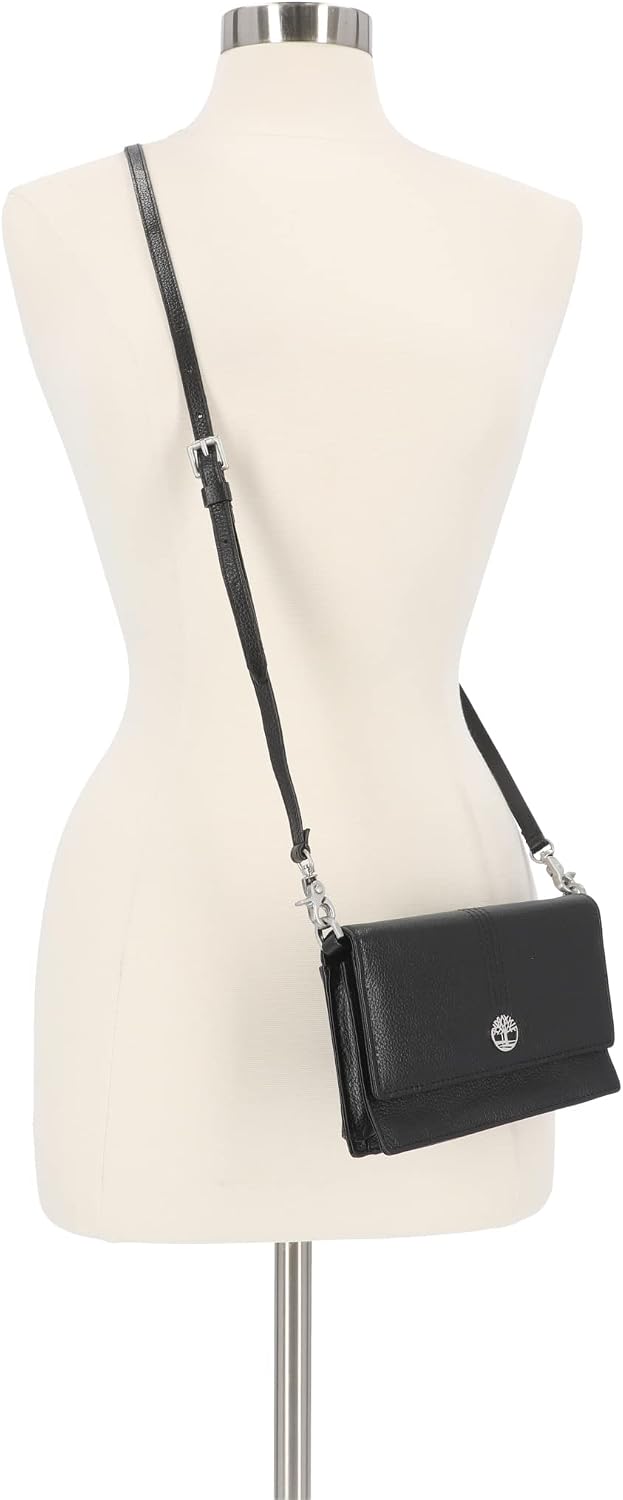 Timberland - Bolso cruzado de cuero RFID con billetera, Tamaño único