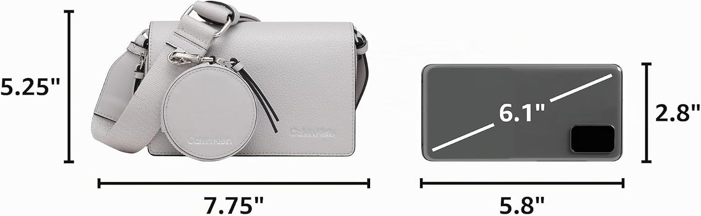 Calvin Klein Bolso bandolera Millie con triple compartimento para m...
