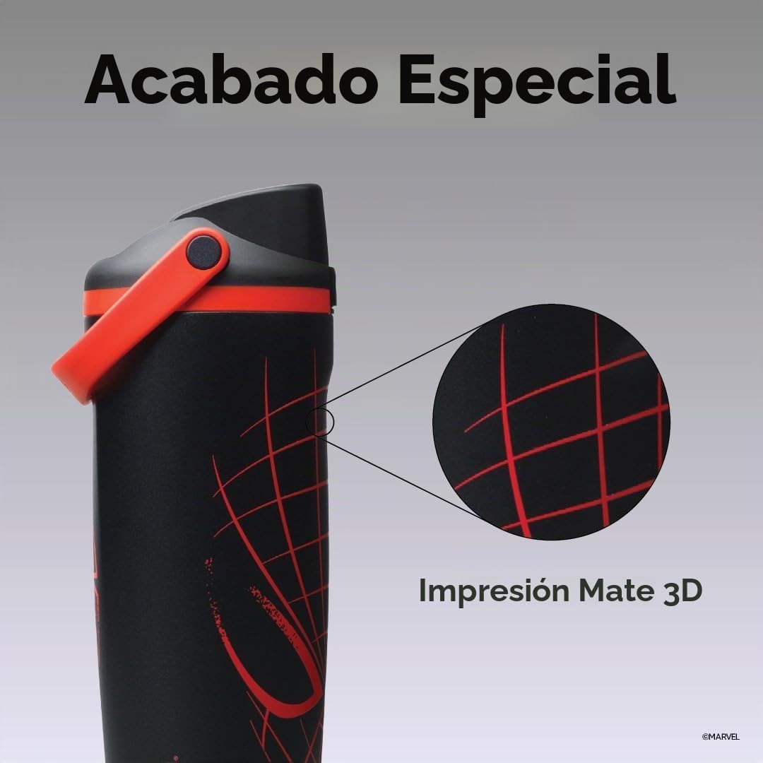 Owala Spider-Man FreeSip Sway - Botella de agua de acero inoxidable...