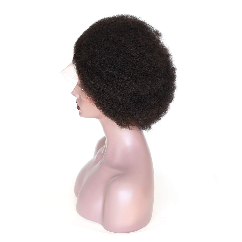zigzag hair Pelucas de cabello humano afro rizado esponjoso con enc...