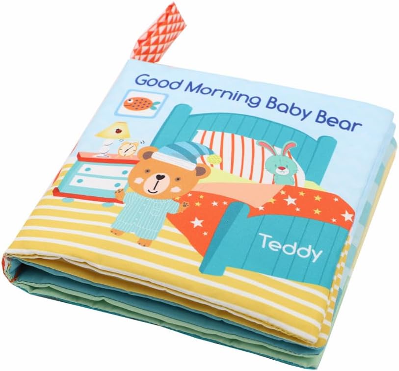 bebe mondo Oso de peluche con espejo, libros suaves y arrugados par...