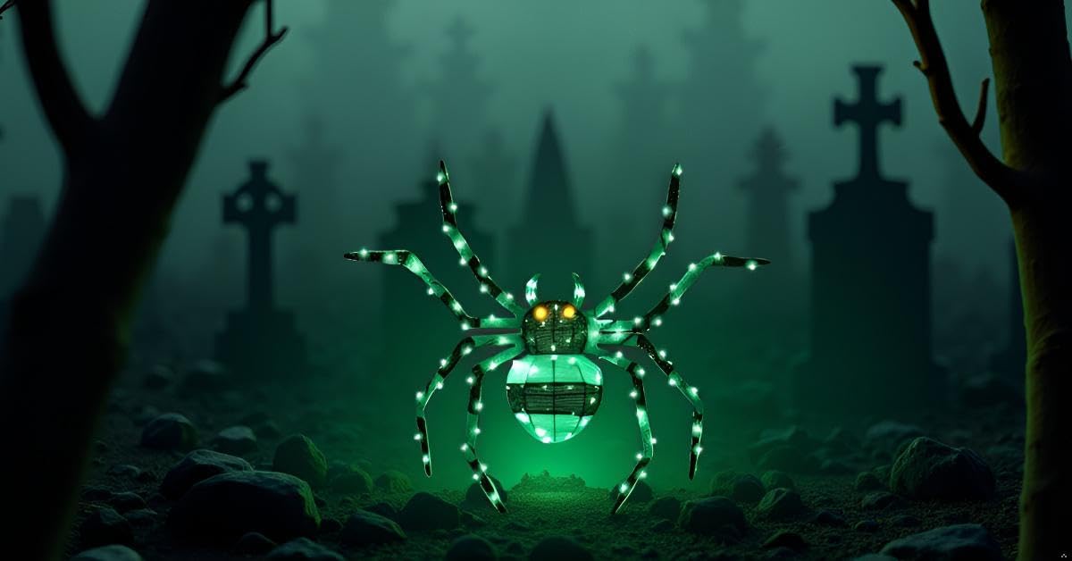 1 unidad: araña gigante de 4.6 pies, decoración de Halloween para e...