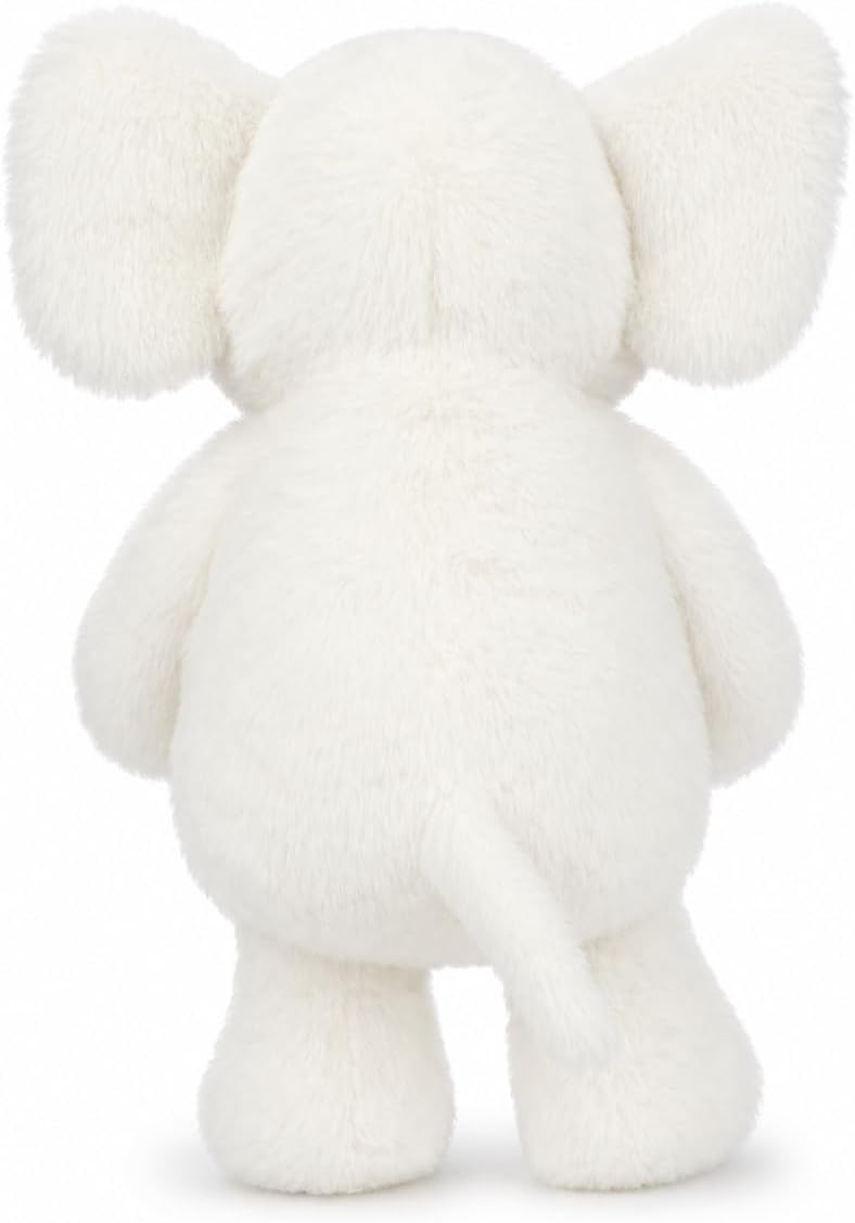WEIGEDU Juguete de peluche de elefante blanco, 15,7 pulgadas | Orej...