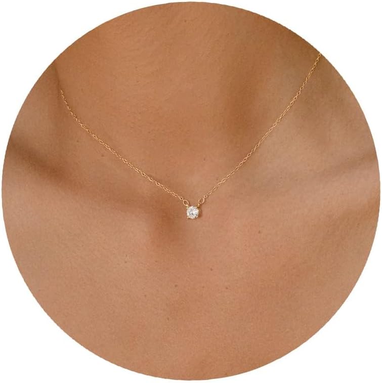 NECOCY - Collares delicados chapados en oro de 14k\/plata con circo...