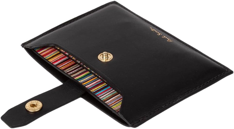 PS Paul Smith - Soporte rígido de cuero para hombre con diseño de r...