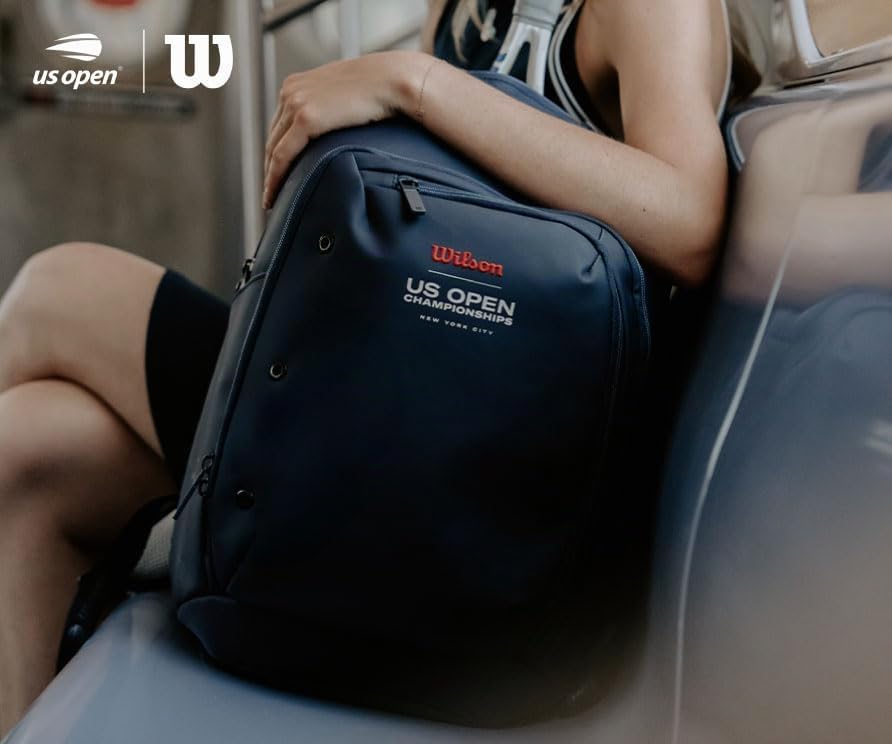 WILSON Mochila de tenis US Open Tour 2025, color azul marino, con c...