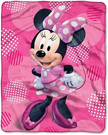 Disney's Minnie Mouse - Manta reversible de seda táctil con lun...