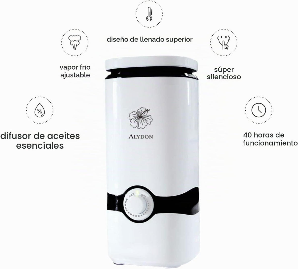 Humidificadores de niebla fría, humidificador de llenado superior d...