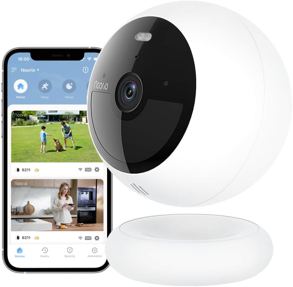 Noorio B211 Cámara de seguridad para interiores y exteriores, cámar...