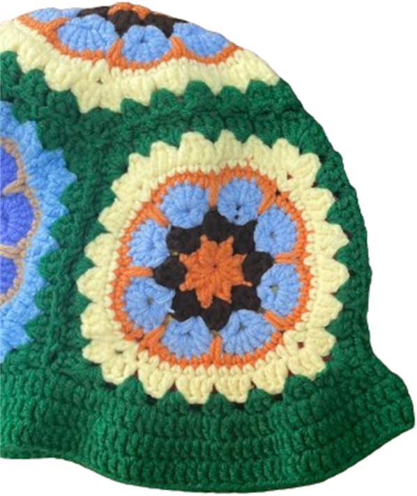 HCBLWY Sombrero de pescador de ganchillo hecho a mano, plegable, go...
