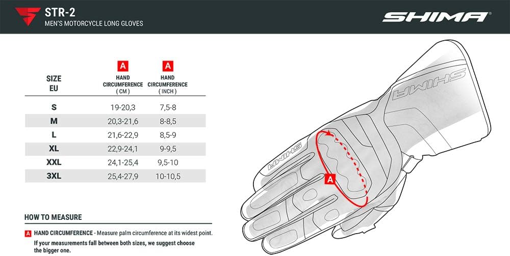 Guantes de motociclista SHIMA STR-2 para hombres, de cuero, ventila...