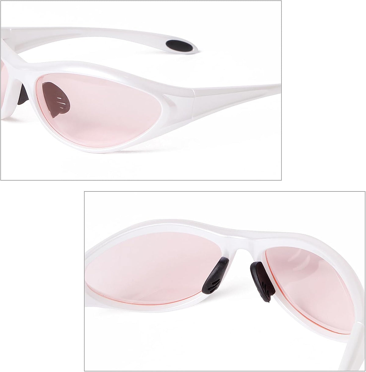 ADE WU Gafas de sol Y2K Rave de moda envolventes gafas de sol depor...