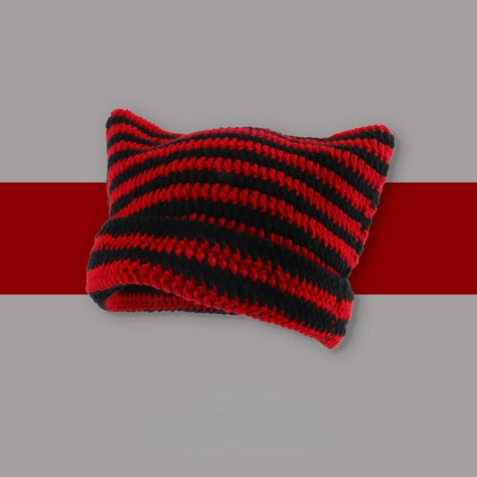 Gorros de ganchillo para mujer, gorro de gato vintage, gorro de zor...