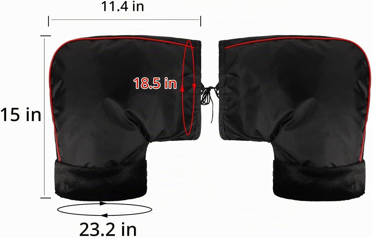 HKSICHENGKEJI Guantes de manillar de felpa para motocicleta, guante...
