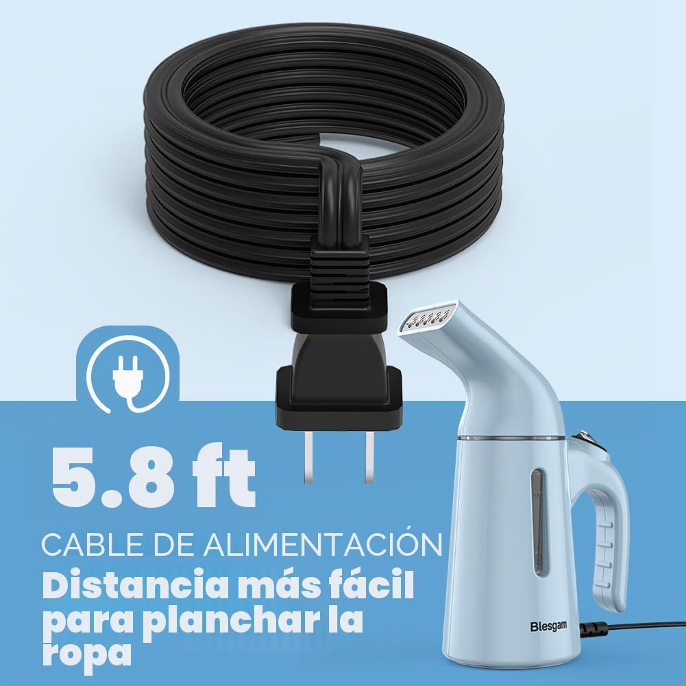 Blesgam Vaporizador para ropa de 700 W, calentamiento rápido en vap...