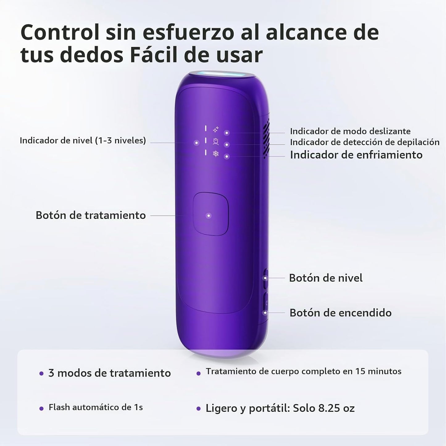 Dispositivo de depilación láser IPL para mujeres: depilación perman...