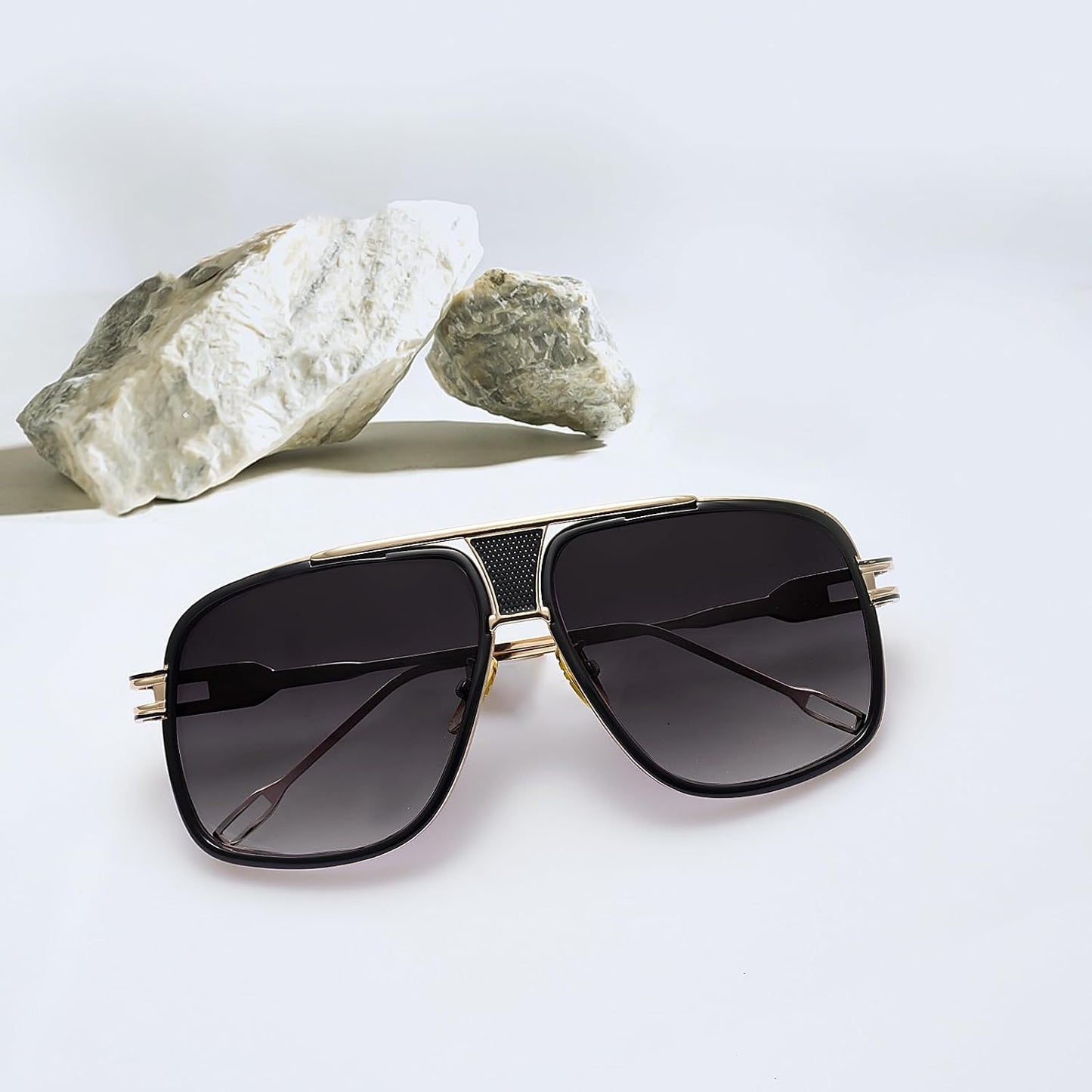 Tskestvy Gafas de sol de aviador de gran tamaño de los años 70 para...