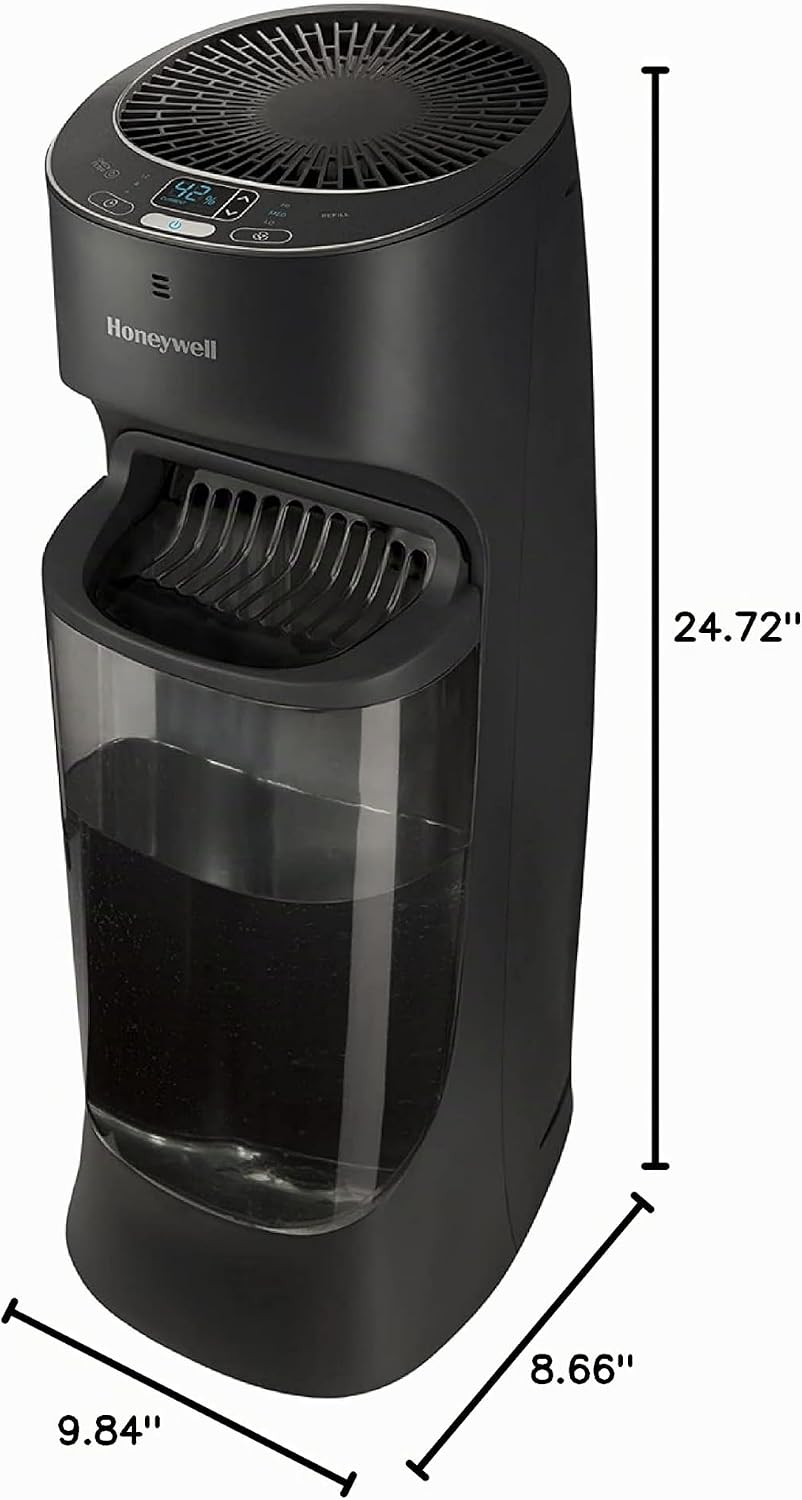 Honeywell Humidificador de torre de llenado superior, humidistato d...