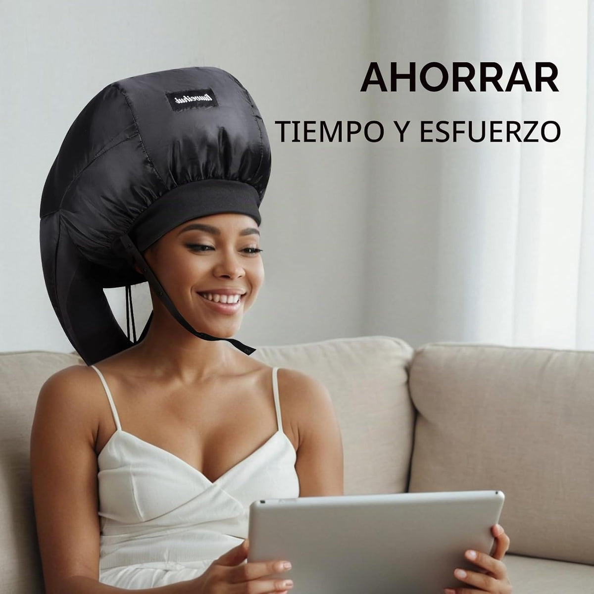 Secador de Pelo con Gorro, Difusor de Pelo Ideal para Cabello Rizad...