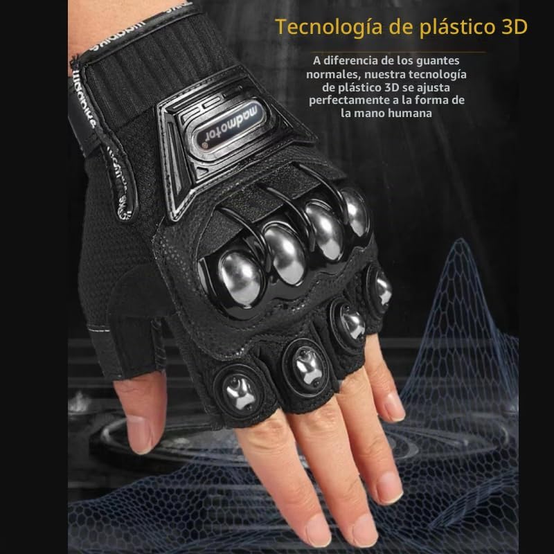 chrisdien deny Guantes de seguridad al aire libre de acero negro pa...