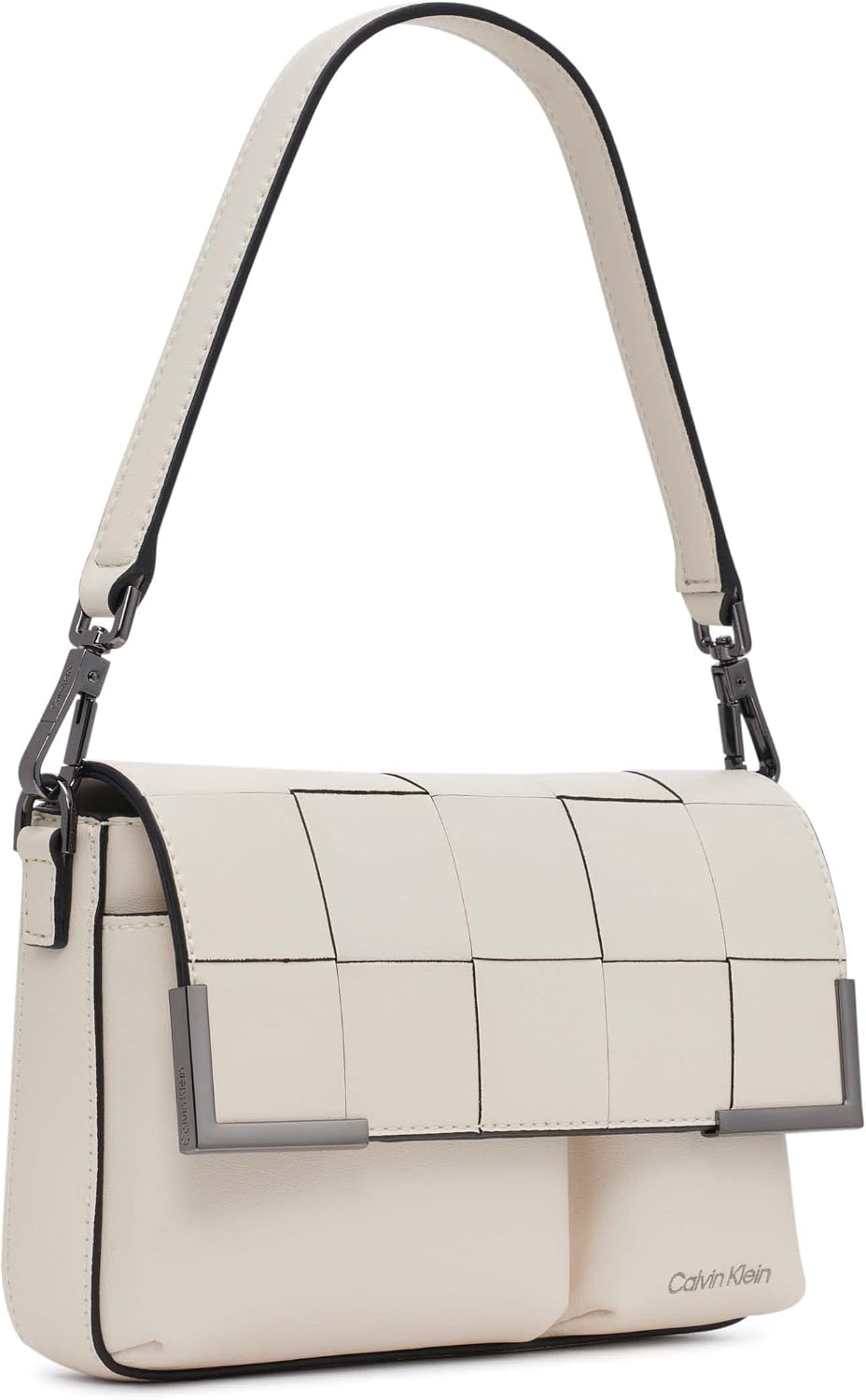 Calvin Klein Bandolera organizacional con solapa de mica para mujer