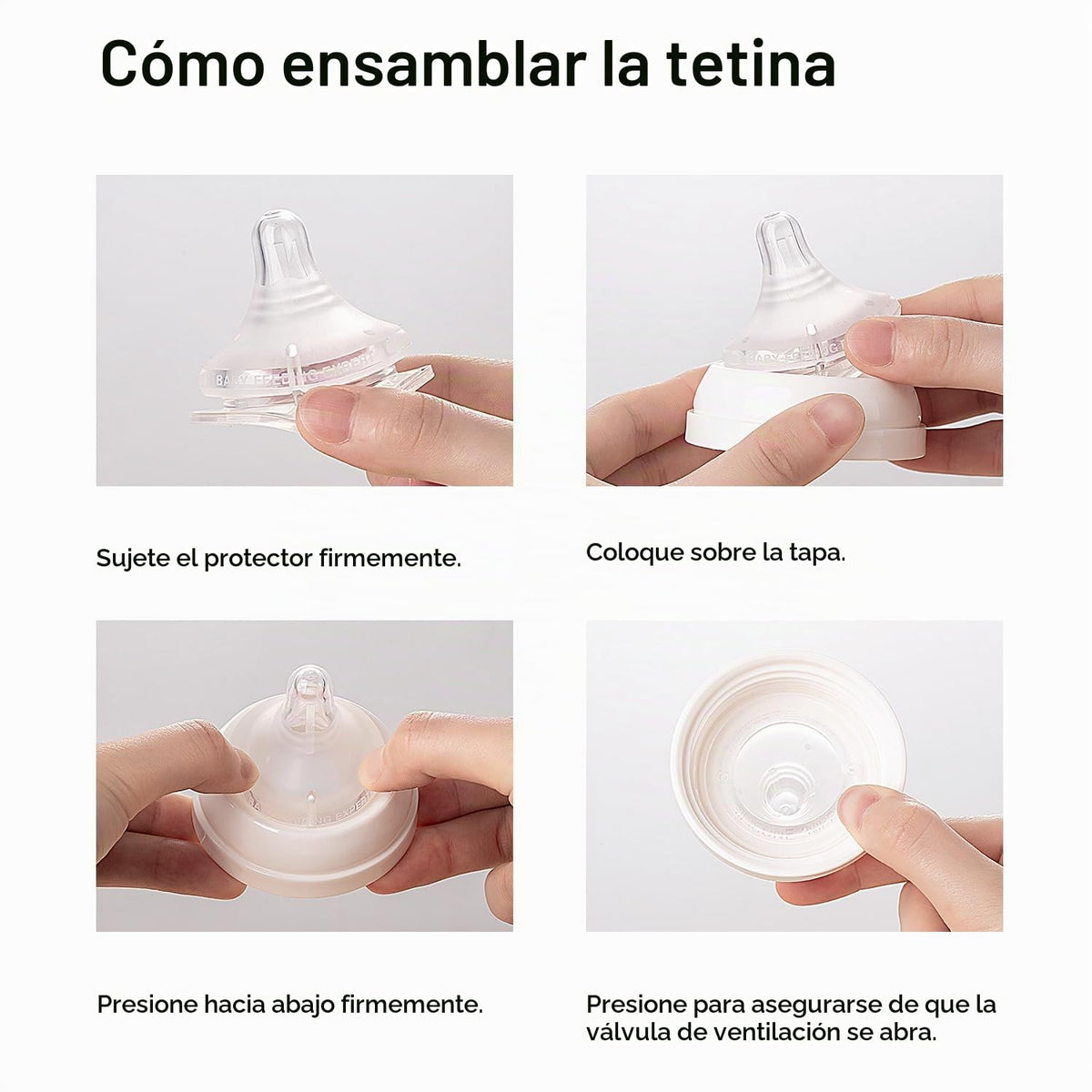 Numvim Biberones de vidrio natural de flujo suave y extra lento, bi...