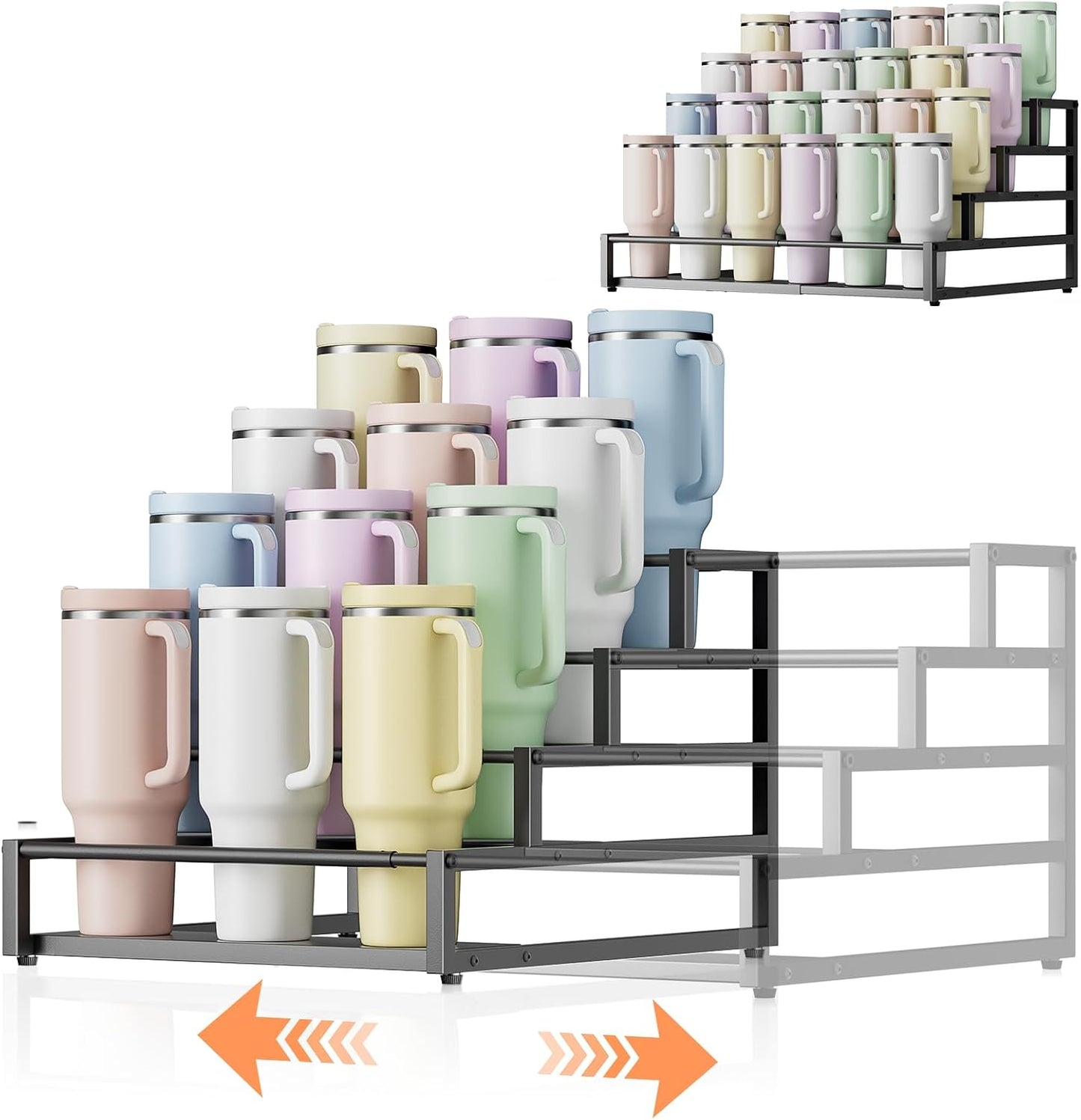 MOJOHAND Stanley - Soporte ajustable de 3 niveles, organizador de b...
