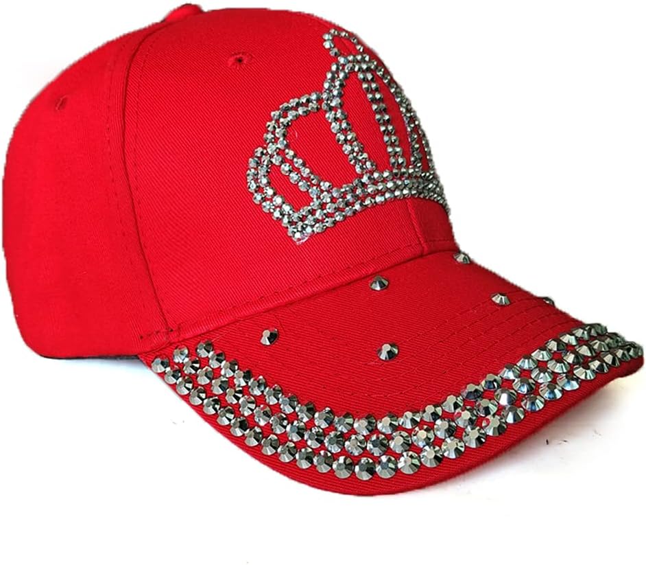 Gorra de béisbol ajustable para mujer, con diamantes de imitación b...
